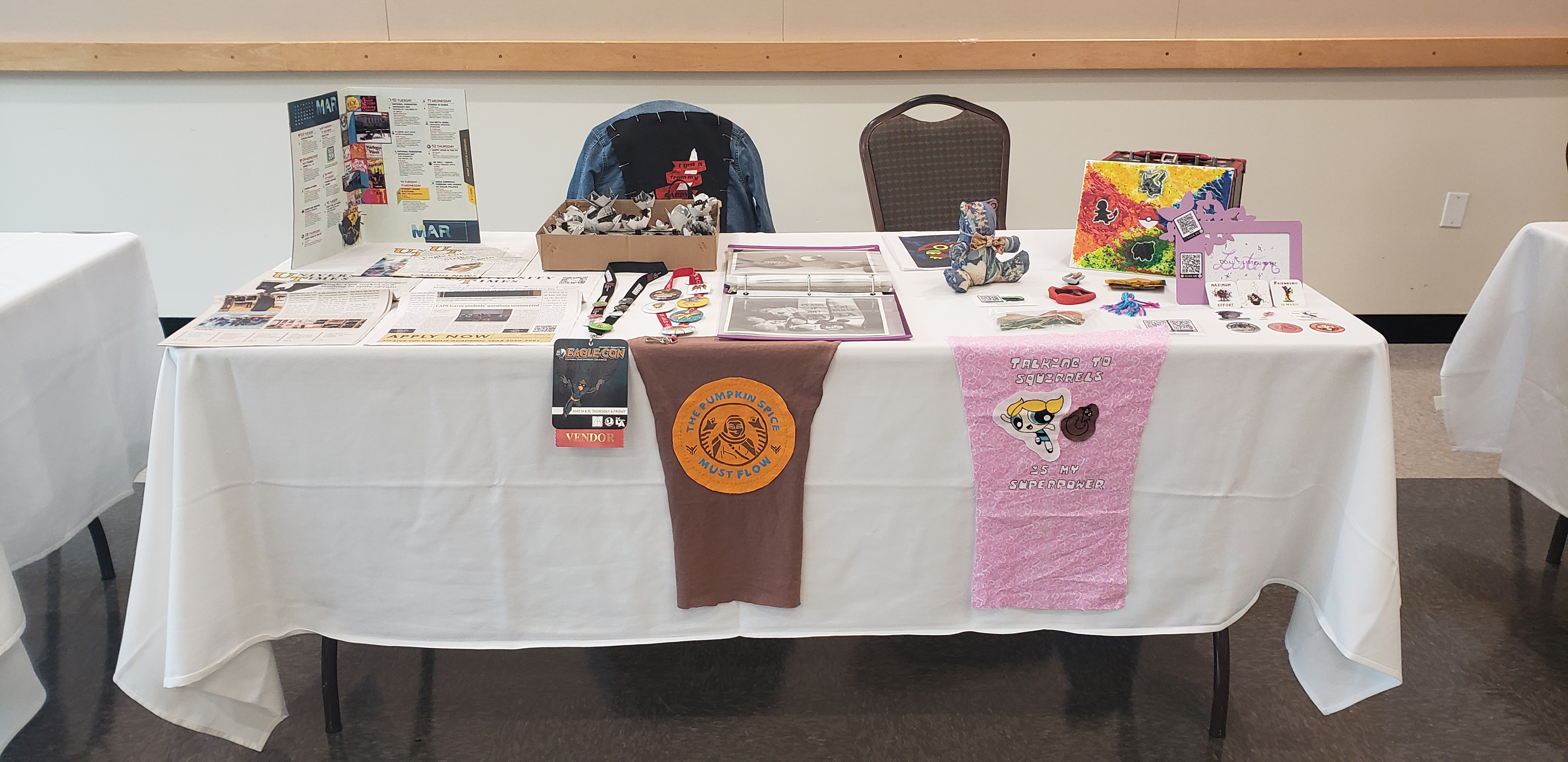 Our table at Eagle-Con 2024